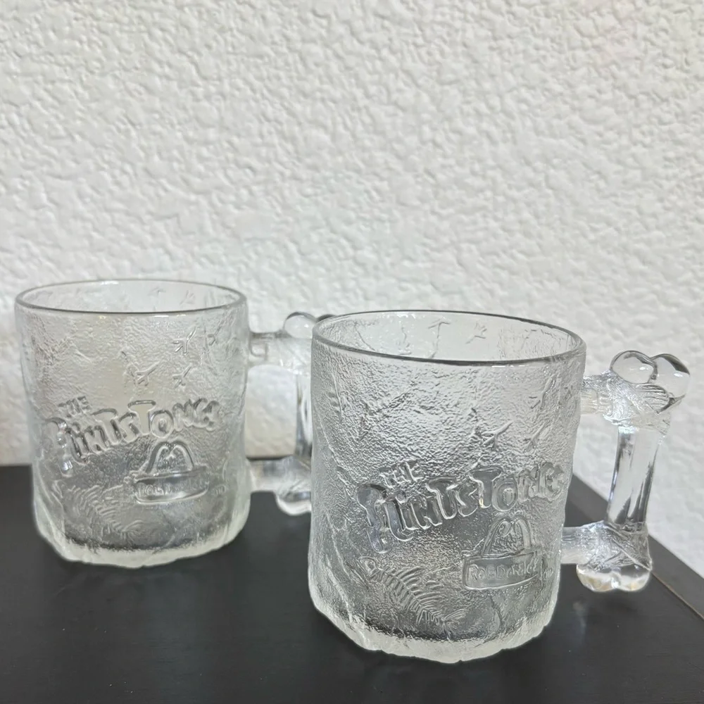 Vintage The Flintstones 1993 RocDonald’s Pre Dawn Mug Set Of 2‎